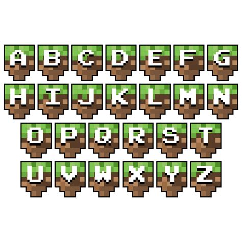 Minecraft Alphabet Printable